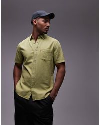Levi's - – sunset – kurzärmliges hemd aus leinen-baumwollmix - Lyst
