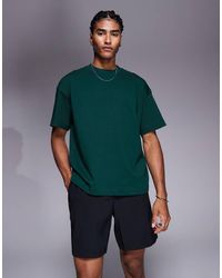 4505 - Rechte Cropped Trainings-T-Shirt Van Zware Katoen Met Sneldrogende Afwerking - Lyst