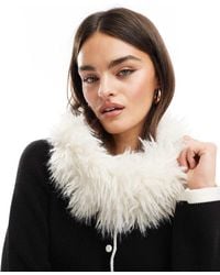 ASOS - Snood With Long Faux Fur - Lyst