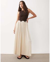 ASOS - Colour Block Crinkle Midi Dress - Lyst
