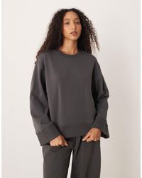 ASOS - Interlock Oversized Crew Neck Top - Lyst