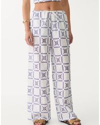 Stradivarius - Embroidered Trousers - Lyst