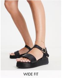 Yours - Wide Fit Flatform Sandals - Lyst