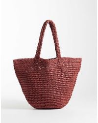 Mango - Teen Raffia Tote Bag - Lyst