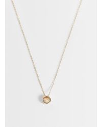 ASOS - Fine Chain Necklace With Round Pendant - Lyst