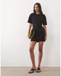 Mango - Ruched Waist Mini Dress - Lyst