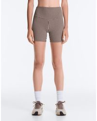 Oysho - Comfortlux High-Rise 10Cm Gingham Hot Pants - Lyst