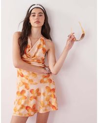 Reclaimed Vintage - Halter Neck Mini Dress - Lyst