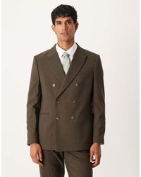 ASOS - Colbert Met Normale Pasvorm En Glen-Ruitje - Lyst