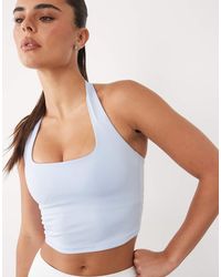 4505 - Active Halter Neck Performance Vest With Inner Bra - Lyst