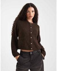 Object - Slouchy Cardigan With Gold Buttons - Lyst