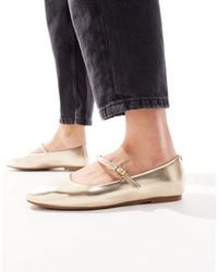 River Island - Ballet Flat With Strap Detail - Lyst