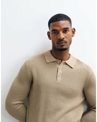 Jack & Jones - Fine Rib Polo Jumper - Lyst