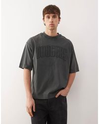 KTZ - La dodgers - t-shirt oversize coupe carrée à logo appliqué - délavé - Lyst