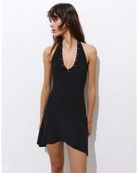 Pull&Bear - Short Studded Halter Dress - Lyst