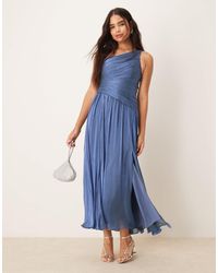 EVER NEW - Metallic One Shoulder Drop Hem Maxi Dress - Lyst