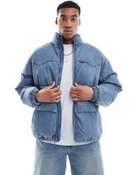Levi's - Western Super Down Denim Puffer Jacket - Lyst