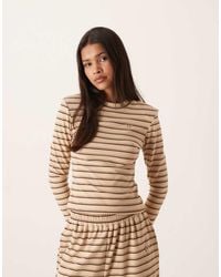 Wanderdoll - Frankie Premium Heavyweight Jersey Crew Neck Long Sleeve Top Co-ord - Lyst