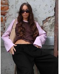 Bershka - Round Neck Raglan Jumper - Lyst