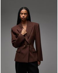 ASOS - Double Breasted Cinch Blazer - Lyst