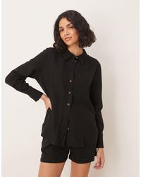 Jdy - – locker geschnittene leinen-hemdbluse - Lyst
