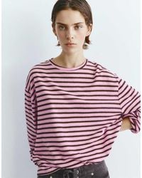 Pull&Bear - Long-sleeve Striped T-shirt - Lyst