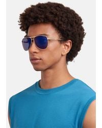 Polaroid Sunglasses - Metal Pilot Sunglasses With Mirror Polarized Lenses - Lyst