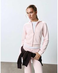 Pull&Bear - Zip-up Hooded Sweatshirt - Lyst