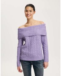 Cotton On - Fluffy Cable Off Shoulder Knit - Lyst