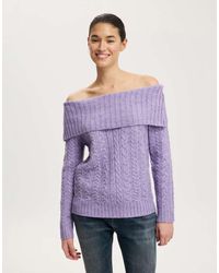 Cotton On - Fluffy Cable Off Shoulder Knit - Lyst