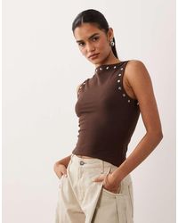ASOS - Tank Top With Stud Details - Lyst