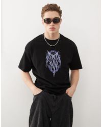 Weekday - Great - t-shirt coupe carrée à imprimé graphique - Lyst