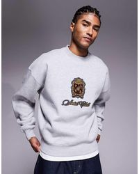 Prohibited - Patch Emblem Logo Crew Neck Sweatshirt - Lyst