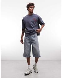 ASOS - Longer Length Denim Jorts - Lyst