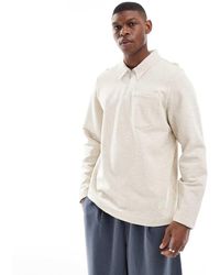 Paul Smith - Sudadera Con Cuello Tipo Polo, Media Cremallera Y Parche Del Logo De -Neutro - Lyst