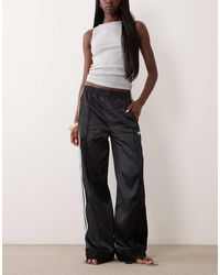 adidas Originals - Satin Firebird Track Pants With Lace Hem - Lyst