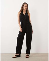 Miss Selfridge - Wrap Jumpsuit With Scallop Trim - Lyst