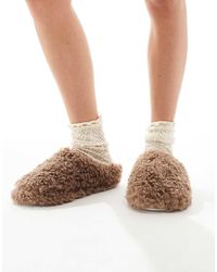 Loungeable - Cosy Borg Mule Slippers - Lyst