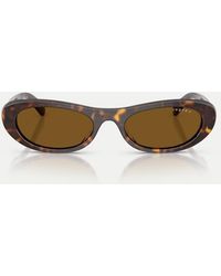 Vogue - Oval Polarised Sunglasses With Lens - Lyst