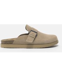 Pull&Bear - – leder-clogs - Lyst