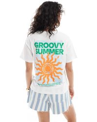 JJXX - Boxy T-shirt With Sun Print - Lyst