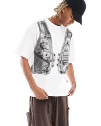 G-Star RAW - T-shirt avec oversize avec imprimé veste sans manches d'archives - Lyst