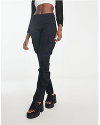 Weekday - Ila Tight Fit Flare Cargo Trousers - Lyst