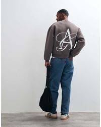 ASOS - Oversized Boxy Pique Style Crew With Pigment Print - Lyst