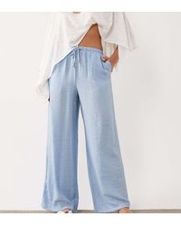 New Look - Crinkle Wide Leg Trousers - Lyst