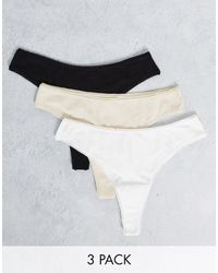 Monki - Aina 3 Pack Thong - Lyst