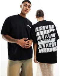 ASOS - Unisex Oversized Band T-shirt With Nirvana Graphic Prints - Lyst