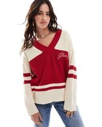 GANT - Varsity Trui Met V-Hals En Logo - Lyst