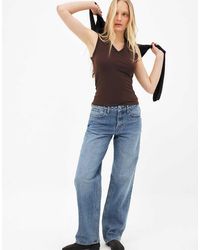 NA-KD - Route Mid Waist Straight Jeans - Lyst