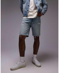 Levi's - 501 Original Straight Distressed & Back Embroid Cut Off Denim Shorts - Lyst